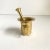 American Vintage Brass Mortar & Pestle Apothecary Spice Crusher Small Petite Miniature Size For Sale - Image 3 of 10