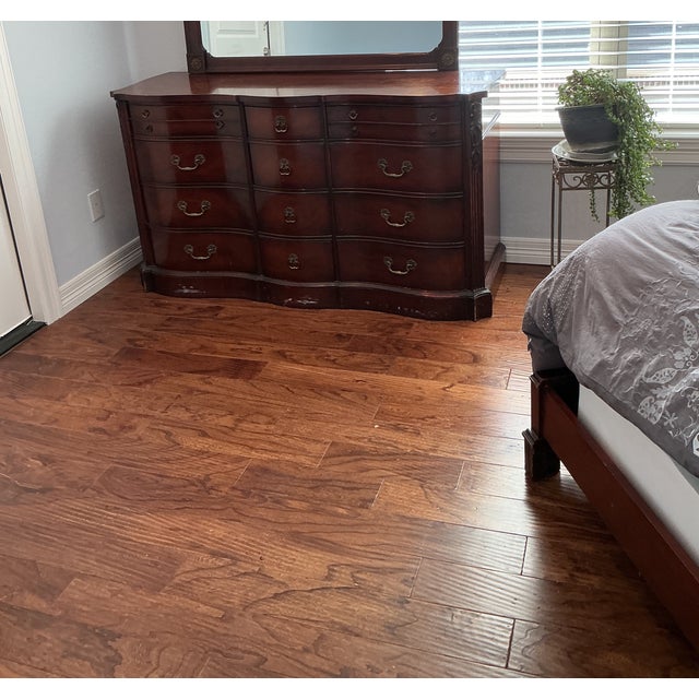 This mirror is part of my grandparents bedroom suite that they purchased in 1945. My grandfather moved in with my family....