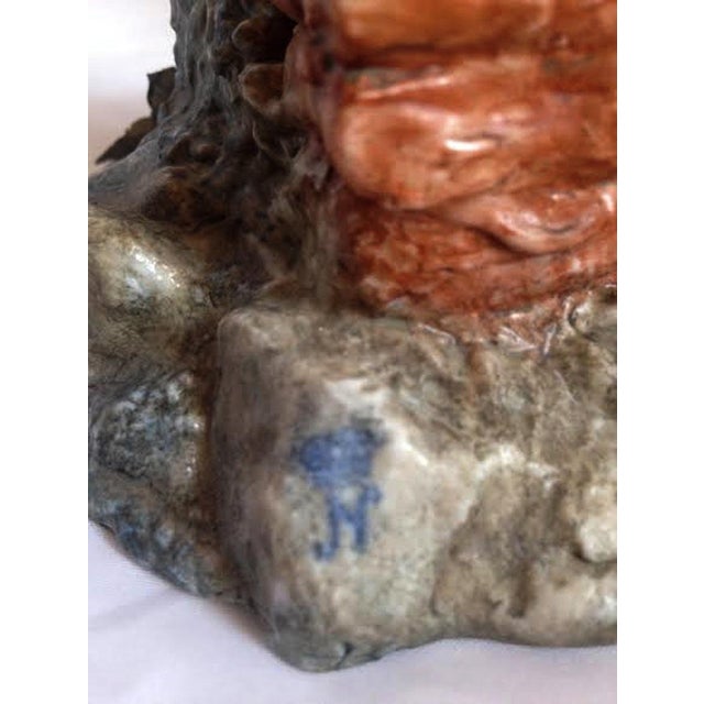 Mid 20th Century Vintage Italian Capodimonte Porcelain Figurine of an Old Man in a Ruined Shelter by Cedraschi For Sale - Image 5 of 11