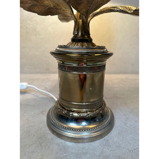 Vintage Hollywood Regency Palm Table Lamp, 1970s For Sale - Image 9 of 11