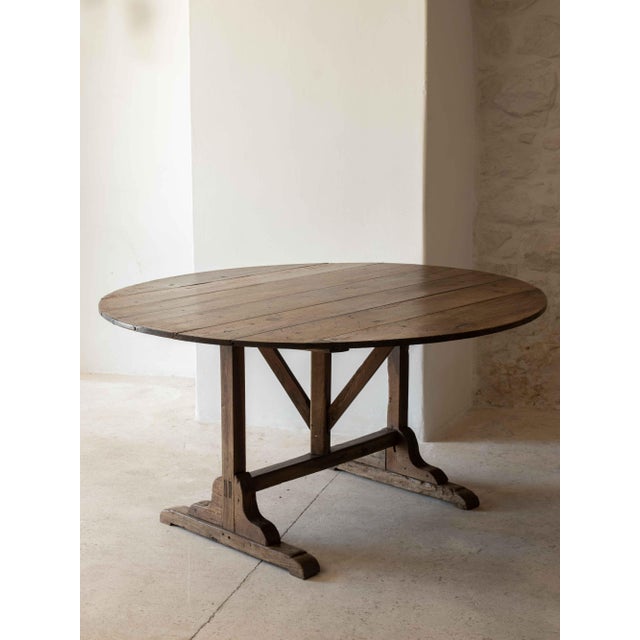 French Round Table in Walnut For Sale - Image 13 of 13
