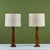 Mid 20th Century Pair of Gordon & Jane Martz Wood Table Lamps with Tile Inlay For Sale - Image 5 of 12