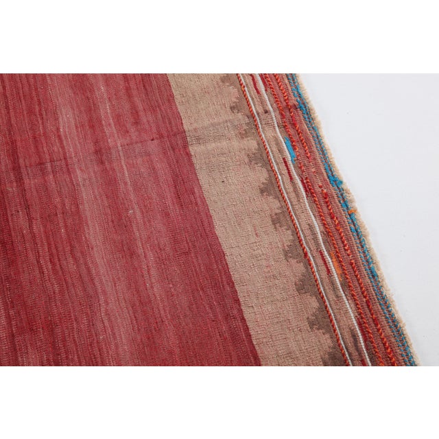 1940s Vintage Handmade Flatweave Floor Kilim Rug For Sale - Image 10 of 12