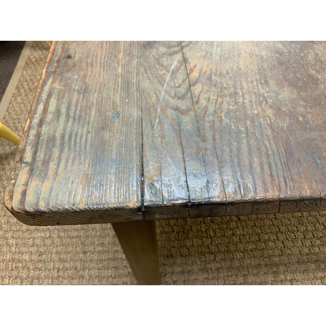 Early 20th Century 20th Century Handcrafted Farm Table For Sale - Image 5 of 9
