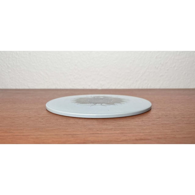 Mid-Century Modern Danish Crazy Bird Design Plate Coaster by Beth Breyen for Royal Copenhagen For Sale - Image 10 of 15