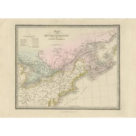 Mid 19th Century Antique Map of the British Possessions in North America by Wyld, 1845 For Sale - Image 5 of 5