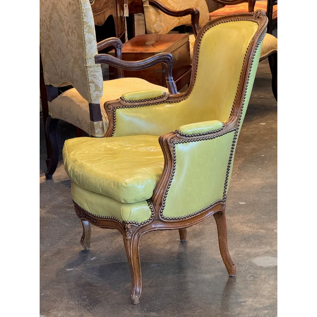 1920s Bergère in Leather For Sale - Image 11 of 11