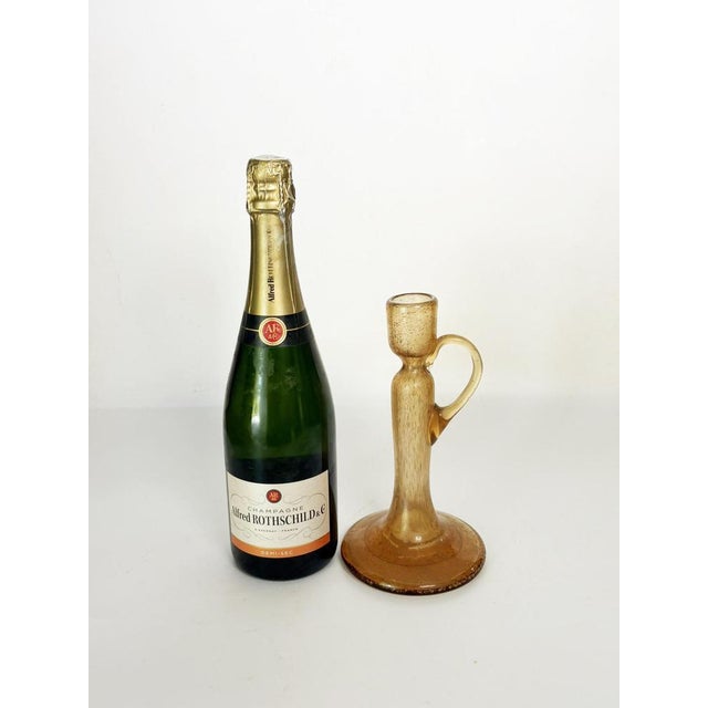 Bubble Glass Candleholder, France, 20th Century For Sale - Image 4 of 10