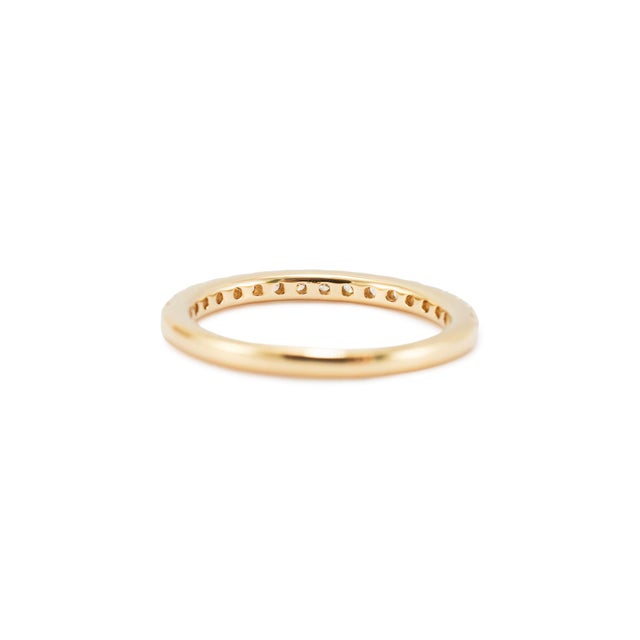 14k Yellow Gold 0.34ct Round Brilliant Lab Grown Diamond Half Eternity Band, Size 5.5 For Sale In Houston - Image 6 of 9
