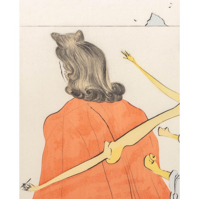 Abstract Salvador Dali "Le Dos Divin De Gala" Etching, 1974 For Sale - Image 3 of 11