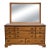 1960s Leo Jiranek for Bassett Chimney Corners Maple Colonial Early American 11-Drawer Dresser & Mirror For Sale