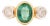 1 CTW Zambian Emerald and Diamond Bezel Set Ring Size 5.5 in 18k Gold For Sale