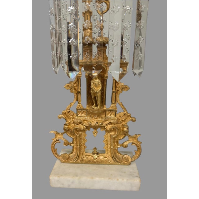 3 Piece Late 19th Century Victorian Girandole Candelabra Set For Sale - Image 10 of 11