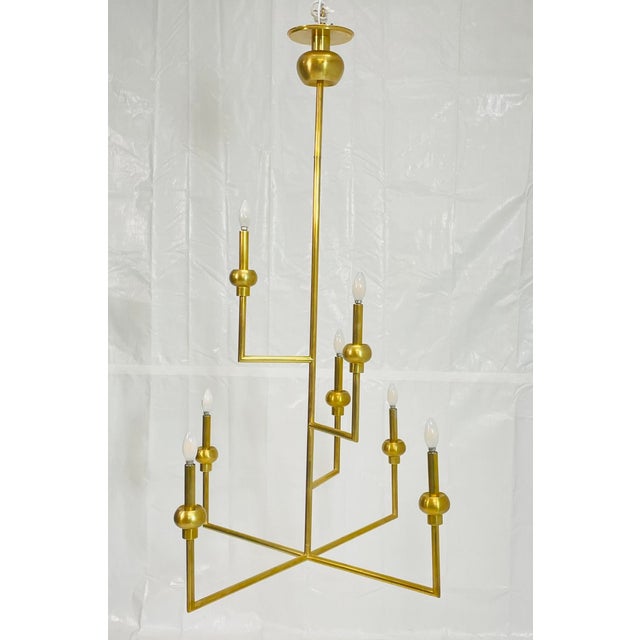Paloma Contreras "Comtesse" Brass Chandelier for Visual Comfort Signature For Sale - Image 11 of 18