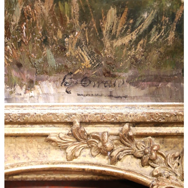 Late 19th Century 19th Century English Farmyard Oil Painting in Carved Gilt Frame Signed B. Ewald For Sale - Image 5 of 14