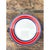 Late 20th Century Vintage Italian Red and Blue Striped Ceramic Serving Plate For Sale - Image 5 of 12