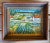 Impressionist Vintage Original Impressionist Farm Landscape Painting in Antique Shadow Box Frame For Sale - Image 3 of 6