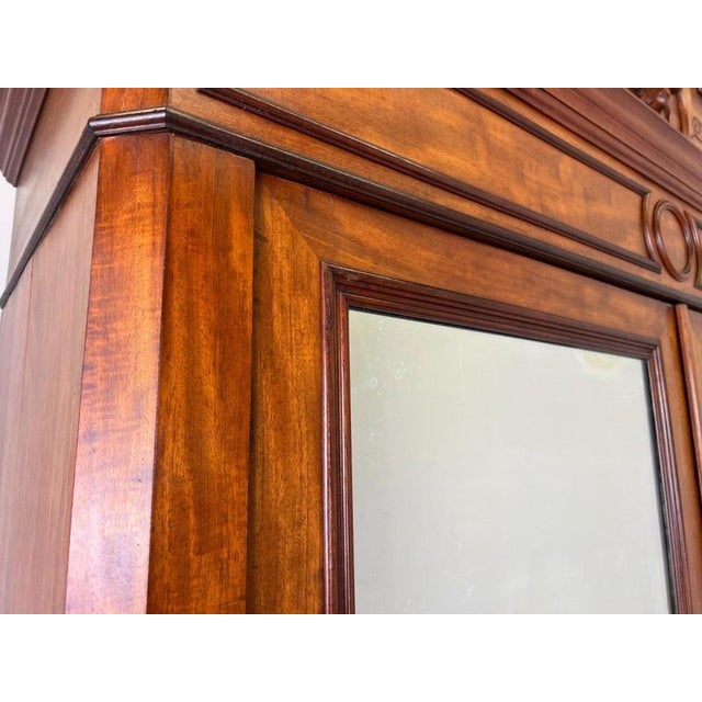 French Two-Door Wardrobe in Mahogany For Sale - Image 9 of 18