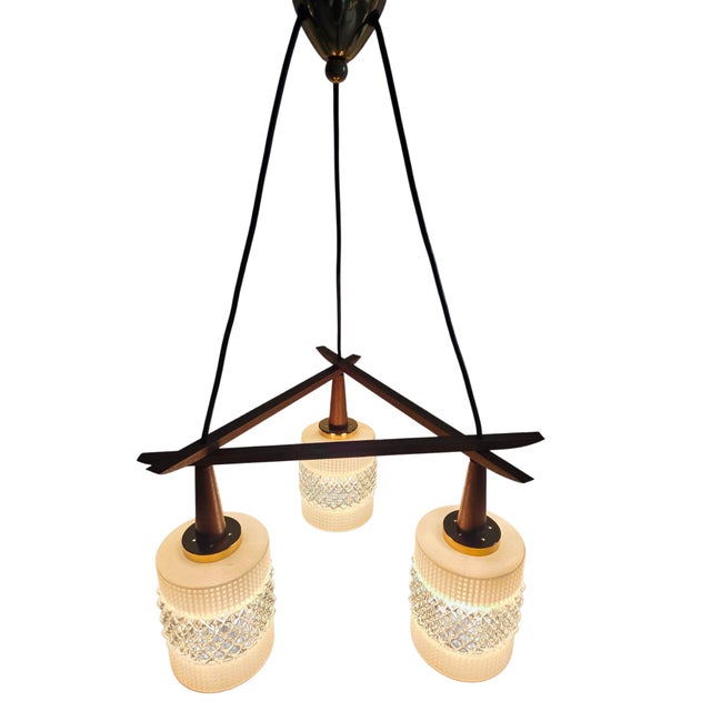 Danish Pendant Lamp in Teak Wood, 1960s For Sale - Image 17 of 18