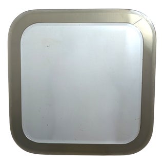 Vintage Wall Mirror in Clear and Smoked Glass, 1970s For Sale