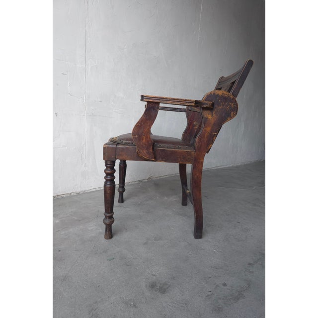 Antique 1900s Edwardian Adjustable Barber's Chair For Sale In Las Vegas - Image 6 of 12