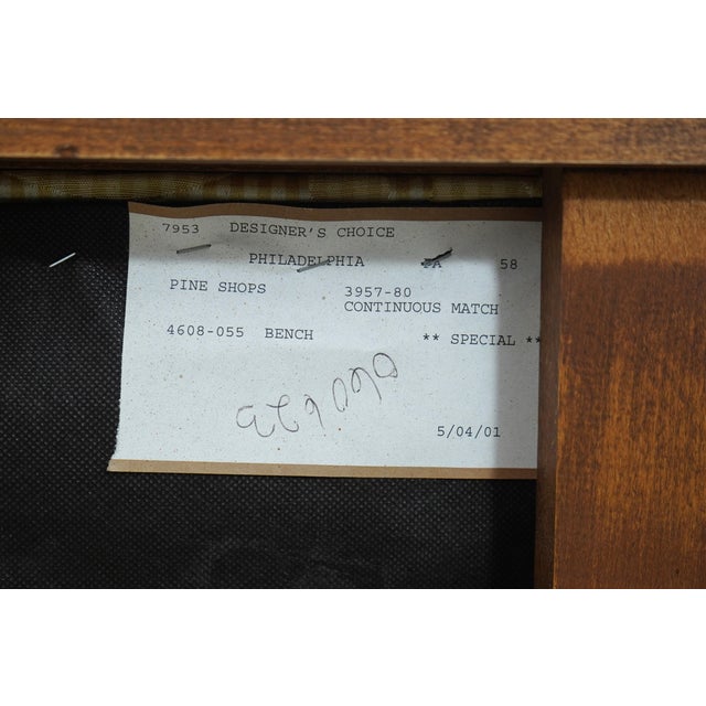 Regency Style Tufted Upholstered Seat Window Bench For Sale - Image 12 of 12