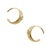 Meme Gold Diamond Huggie Earrings, 1/2" Round, A Pair For Sale In New York - Image 6 of 8