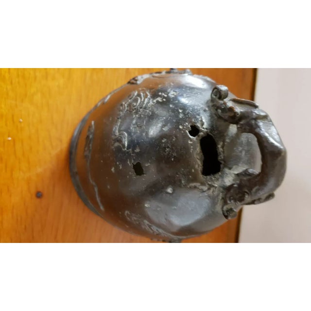 Metal Mid to Late 19th Century Chinese Bronze Bell Shaped Chang‘e Motif Incense Censer For Sale - Image 7 of 8