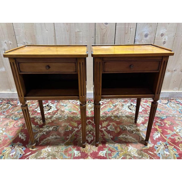 Gold Louis XVI Bedside Tables, Set of 2 For Sale - Image 8 of 8