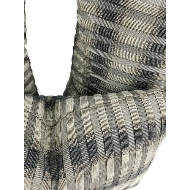 2010s S. Harris Rocket Stripe in the Colorway Platinum Pillow Cover - 20" X 20" For Sale - Image 5 of 8