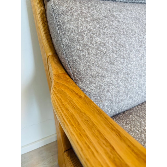 Vintage Oak Lounge Armchair, West Europe, 1970s For Sale - Image 12 of 15