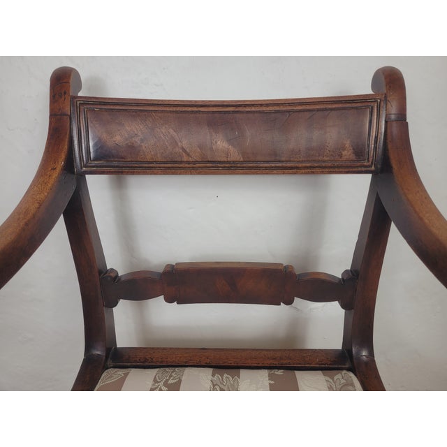 Late 19th Century Antique Victorian Upholstered Mahogany Carver Armchair, 1890 For Sale - Image 5 of 18
