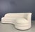 Mid-Century Modern Mid Century Modern Large Kidney Bean Curved Sofa Weiman Style in Textured Velvet For Sale - Image 3 of 10
