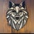 2020s Handmade String Art -Abstract Geometric Wolf For Sale - Image 5 of 5