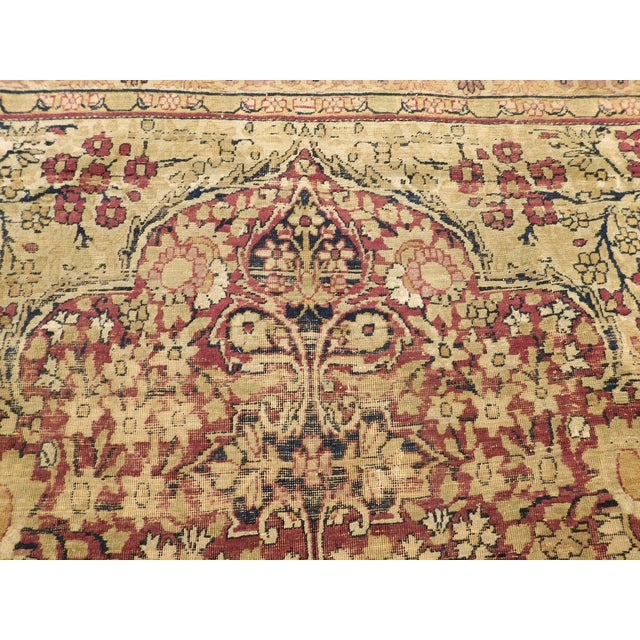Distressed Antique Hand Knotted Persian Rug in Earth Tones - 9'x 12'10" For Sale - Image 9 of 12