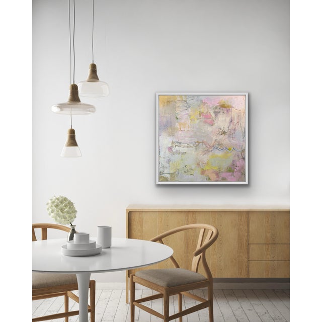 Abstract Notes on Flying an Original Contemporary Abstract Oil Painting by Michelle Heimann. For Sale - Image 3 of 3