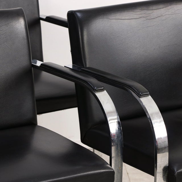 Brno Armchairs by Ludwig Mies van der Rohe for Knoll International, 1980s, Set of 4 For Sale - Image 9 of 14