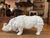 Italian Modern Glazed Ceramic Rhinoceros. Offered is an Italian white glazed ceramic Rhino. This stunning large Italian...