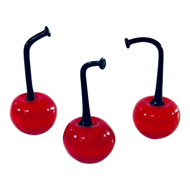 Murano Cherries, Set of 3 For Sale