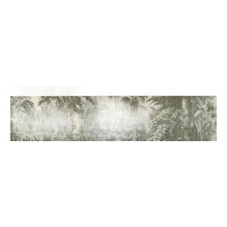 Hand Painted Vintage Exotic Mountain Jungle Panoramic Mural Panels For Sale