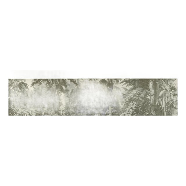 Hand Painted Vintage Exotic Mountain Jungle Panoramic Mural Panels For Sale