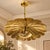 Not Yet Made - Made To Order Handmade Brass Floral Ceiling Light, Vintage Lotus Flower Chandelier, Hammered Brass Pendant Light, Scalloped Ceiling Fixture For Sale - Image 5 of 13