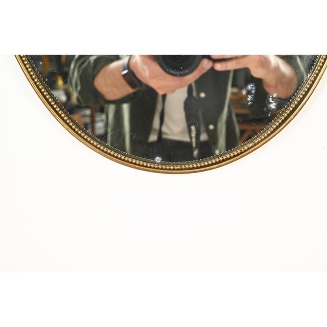 Vintage Oval Mirror in Brass by Gio Ponti, Italy, 1950s For Sale - Image 3 of 10