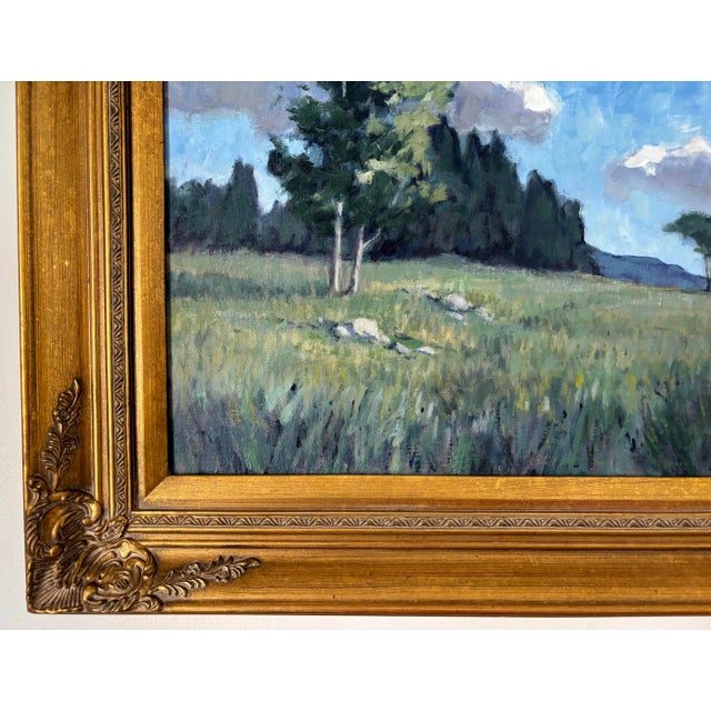 New England Landscape Oil Painting by American Artist Mary Peterson Vargas, Framed For Sale - Image 6 of 8