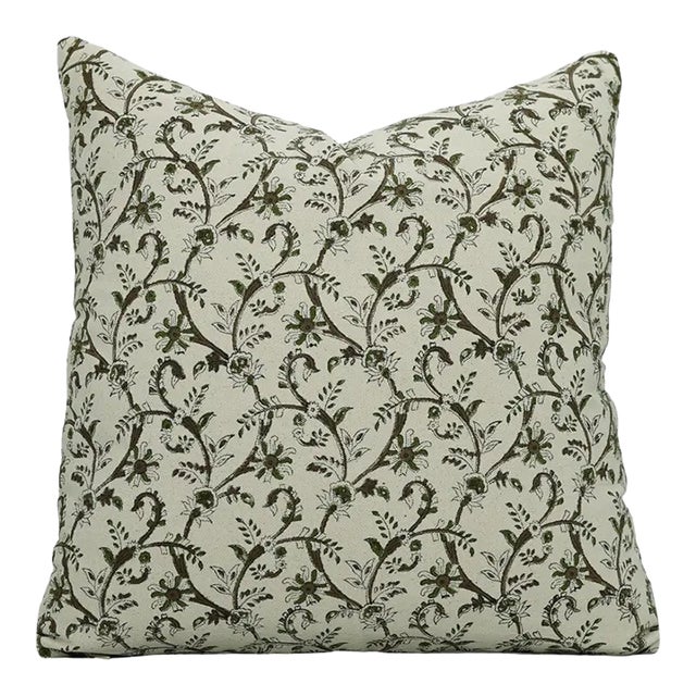 Fabdivine Handmade Block Printed Cushion Cover 18x18 Inch Duck Canvas- Varanasi For Sale