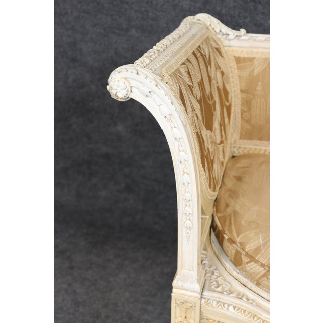1940's Louis XVI Style Settee Window Bench Attributed to Maison Jansen For Sale - Image 12 of 12