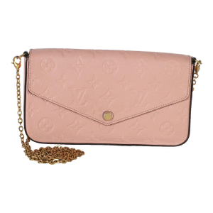 Rose Poudre Monogram Empreinte Felicie Pochette