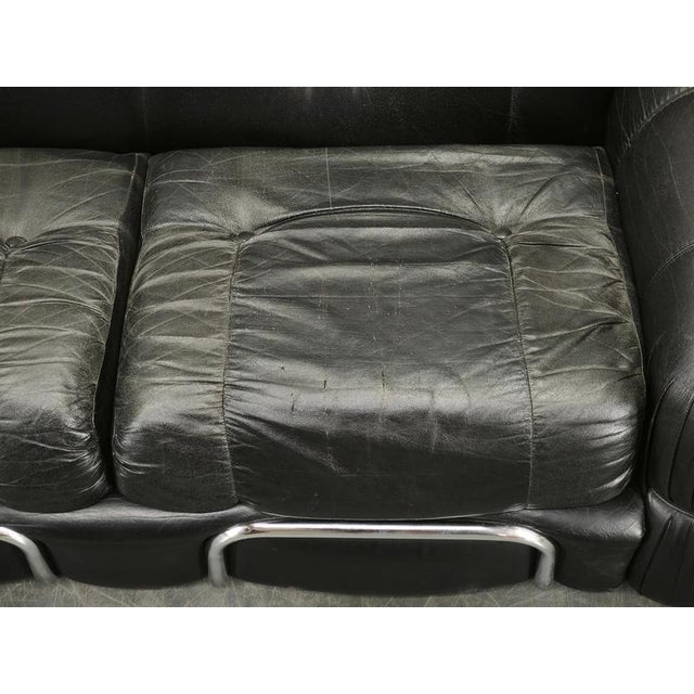Italian 2-Seater Sofa in Chrome and Leatherette by Adriano Piazzesi, 1970s For Sale - Image 6 of 18