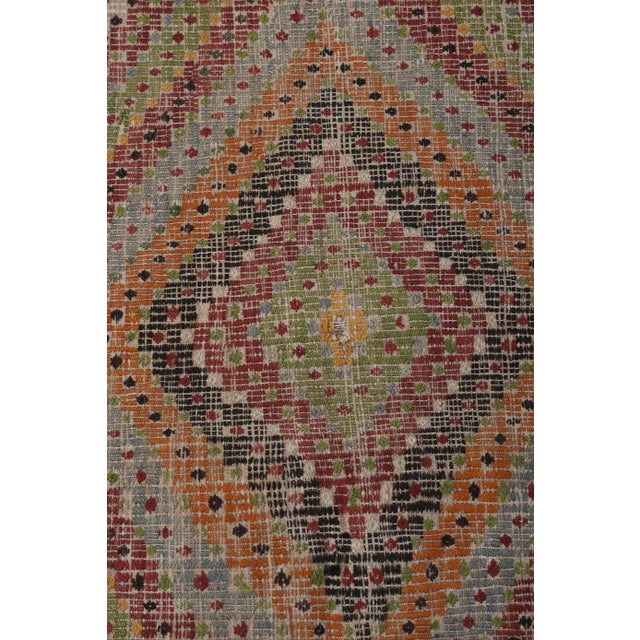 Textile Vintage Turkish Flat-Weave Jajim Kilim Rug 6'8'' X 10'4'' For Sale - Image 7 of 12