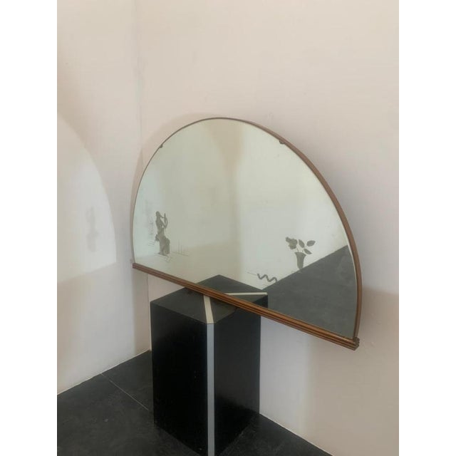Vintage Crescent Mirror, 1940s For Sale - Image 4 of 14